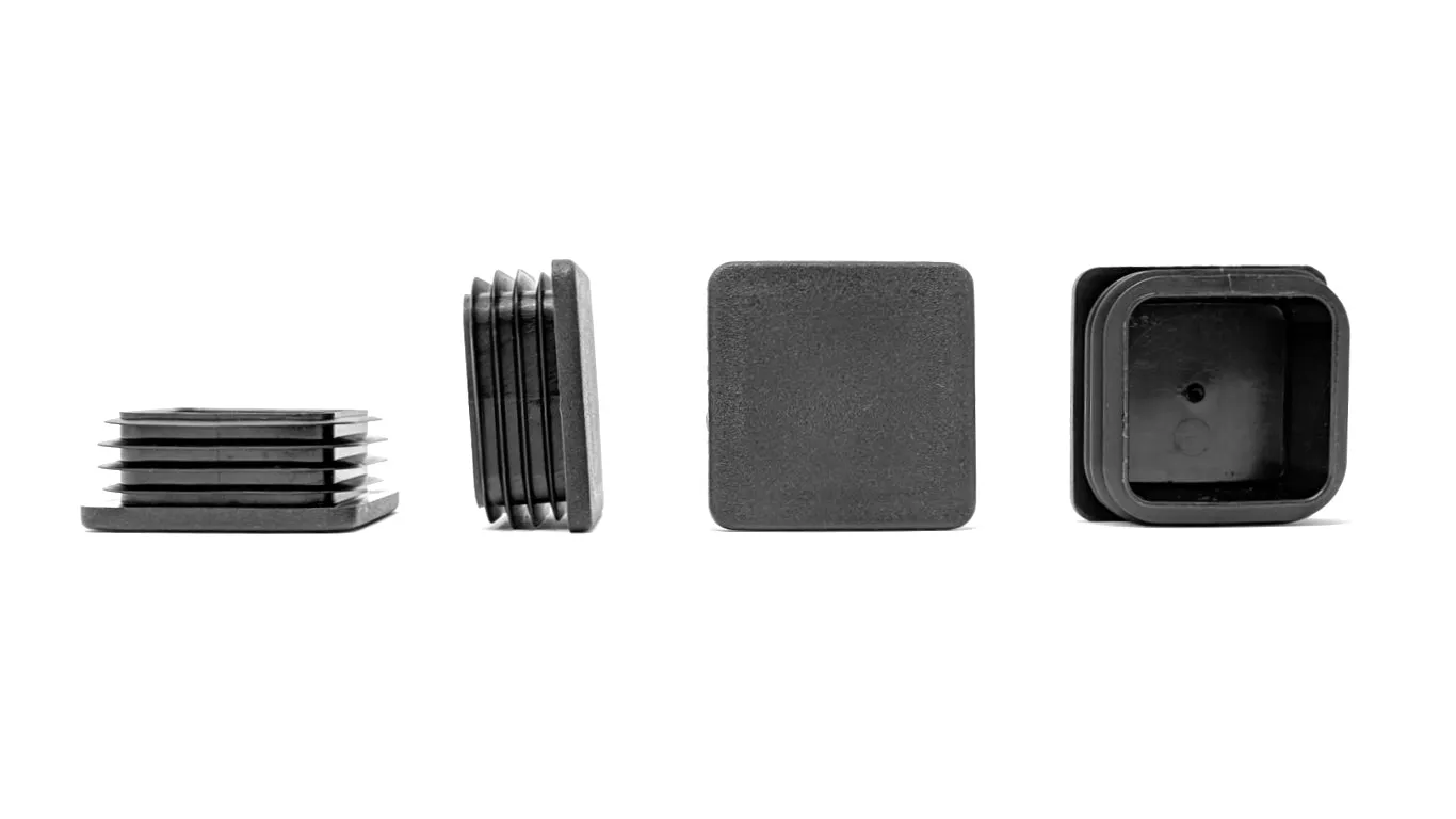 Square Tube Inserts 60x60mm - Black | Made in Germany | Keay Vital Parts