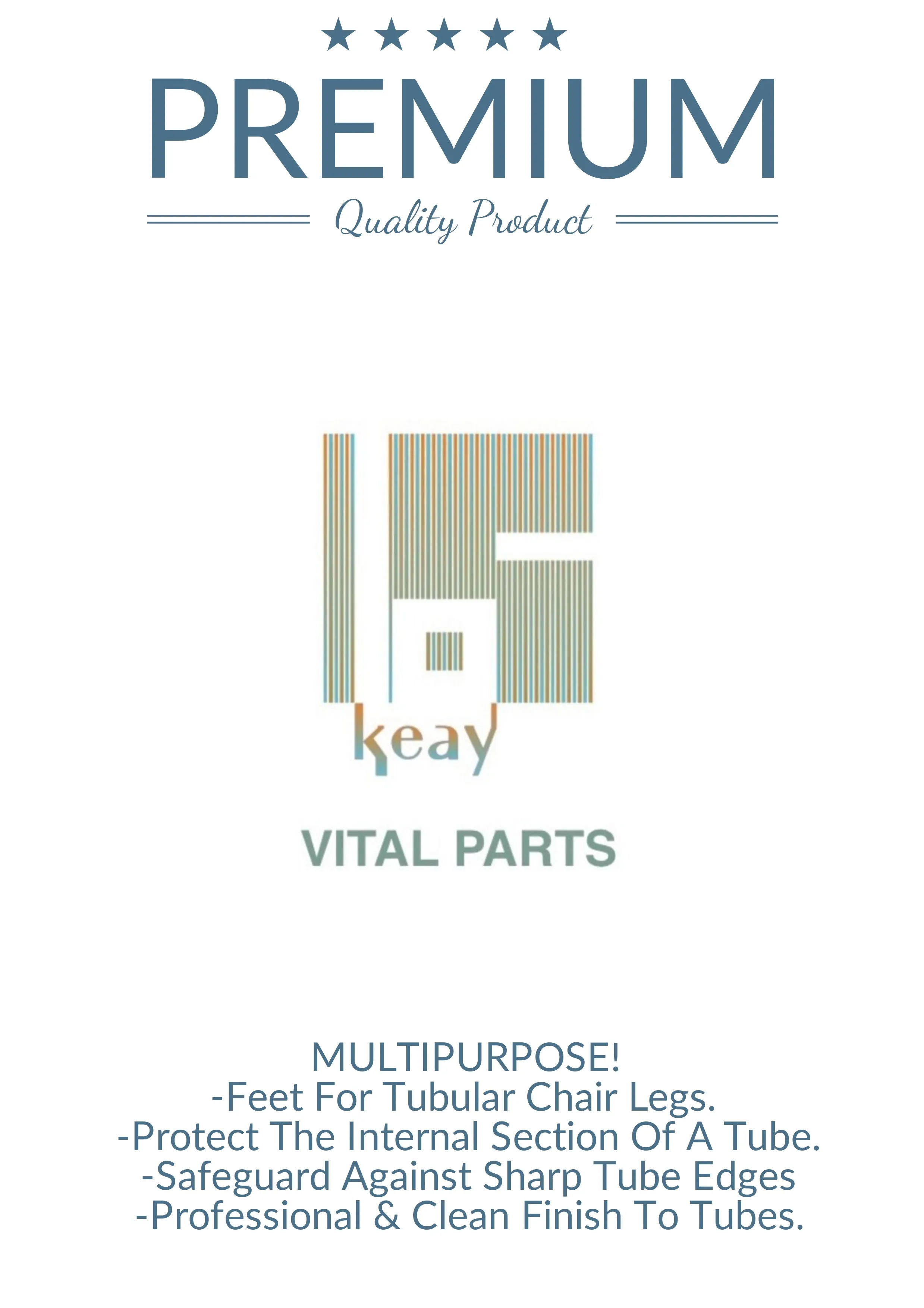 Square Tube Inserts 60x60mm - Black | Made in Germany | Keay Vital Parts