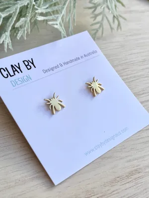 Stainless steel gold plated Spider studs