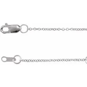Sterling Silver 1 mm Solid Cable 18-20" Chain
