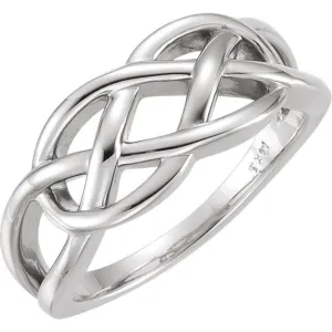 Sterling Silver Freeform Woven Knot Ring