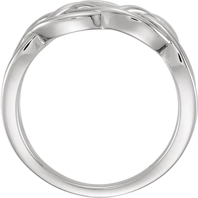 Sterling Silver Freeform Woven Knot Ring