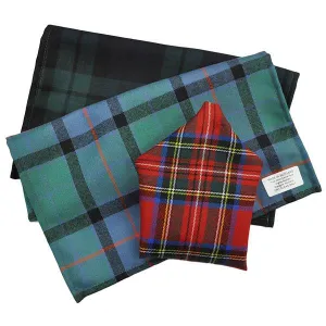 Stewart Old Weathered Tartan Pocket Square