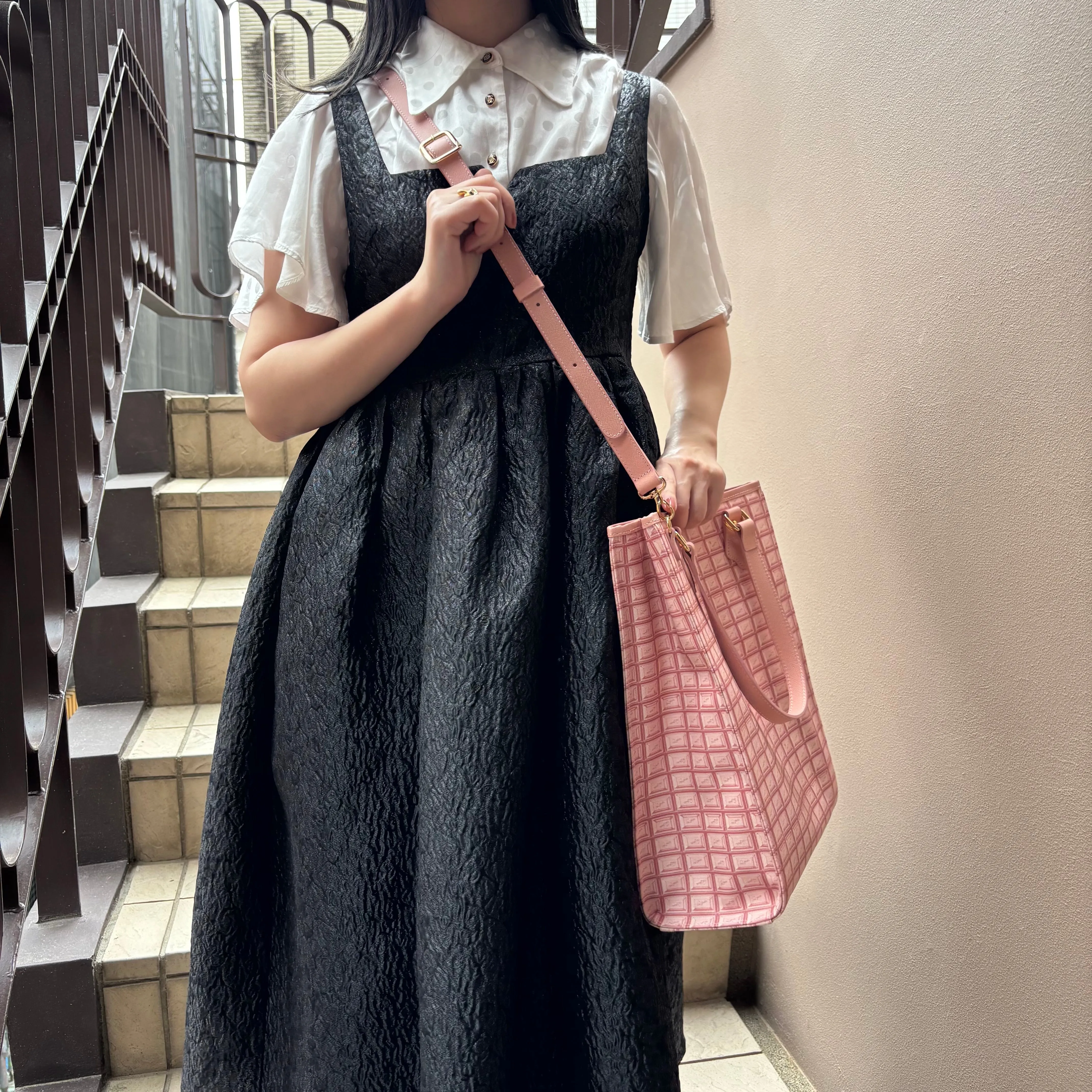Strawberry Chocolate Square Tote Bag【Japan Jewelry】