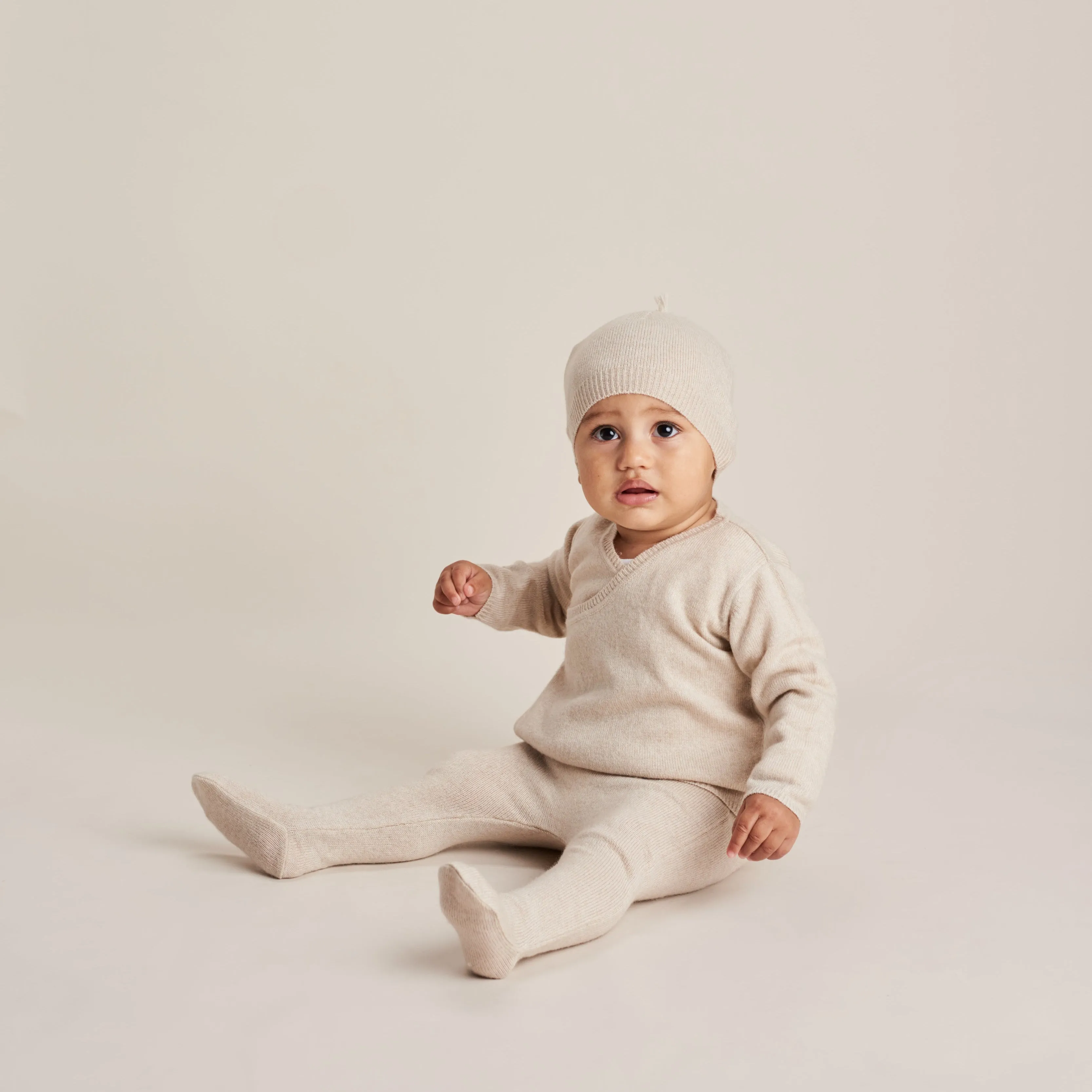 Tassel Hat - Oatmeal Marl