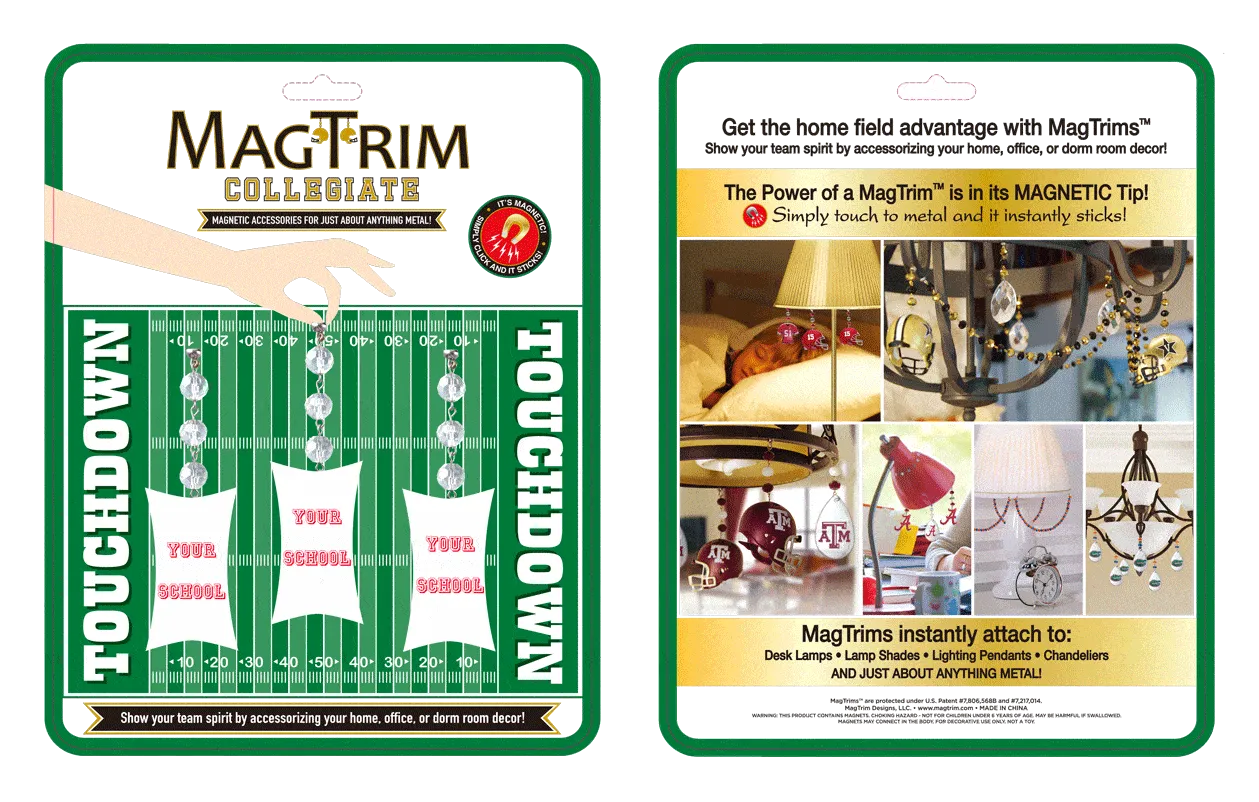 Texas A & M University - Logo Bling  (set/3)  MAGNETIC ORNAMENT