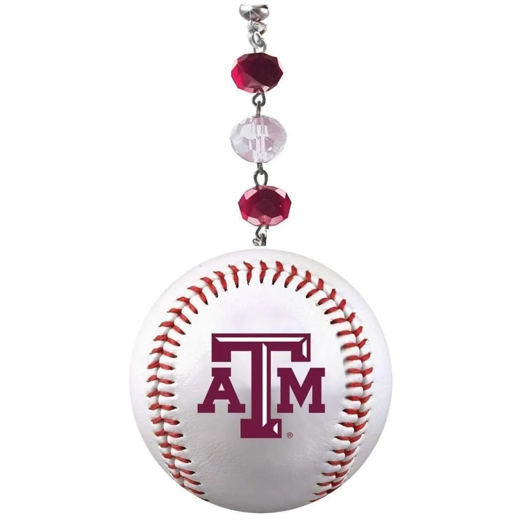 Texas A & M University - Team BASEBALL (set of 3)   MAGNETIC ORNAMENT