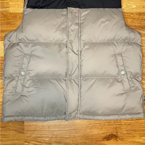The Super Puff Vest Down Puffer Hooded Colorblock