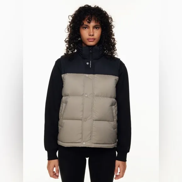The Super Puff Vest Down Puffer Hooded Colorblock