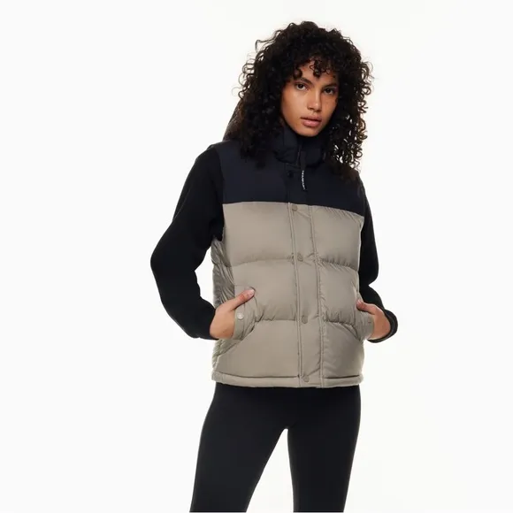 The Super Puff Vest Down Puffer Hooded Colorblock