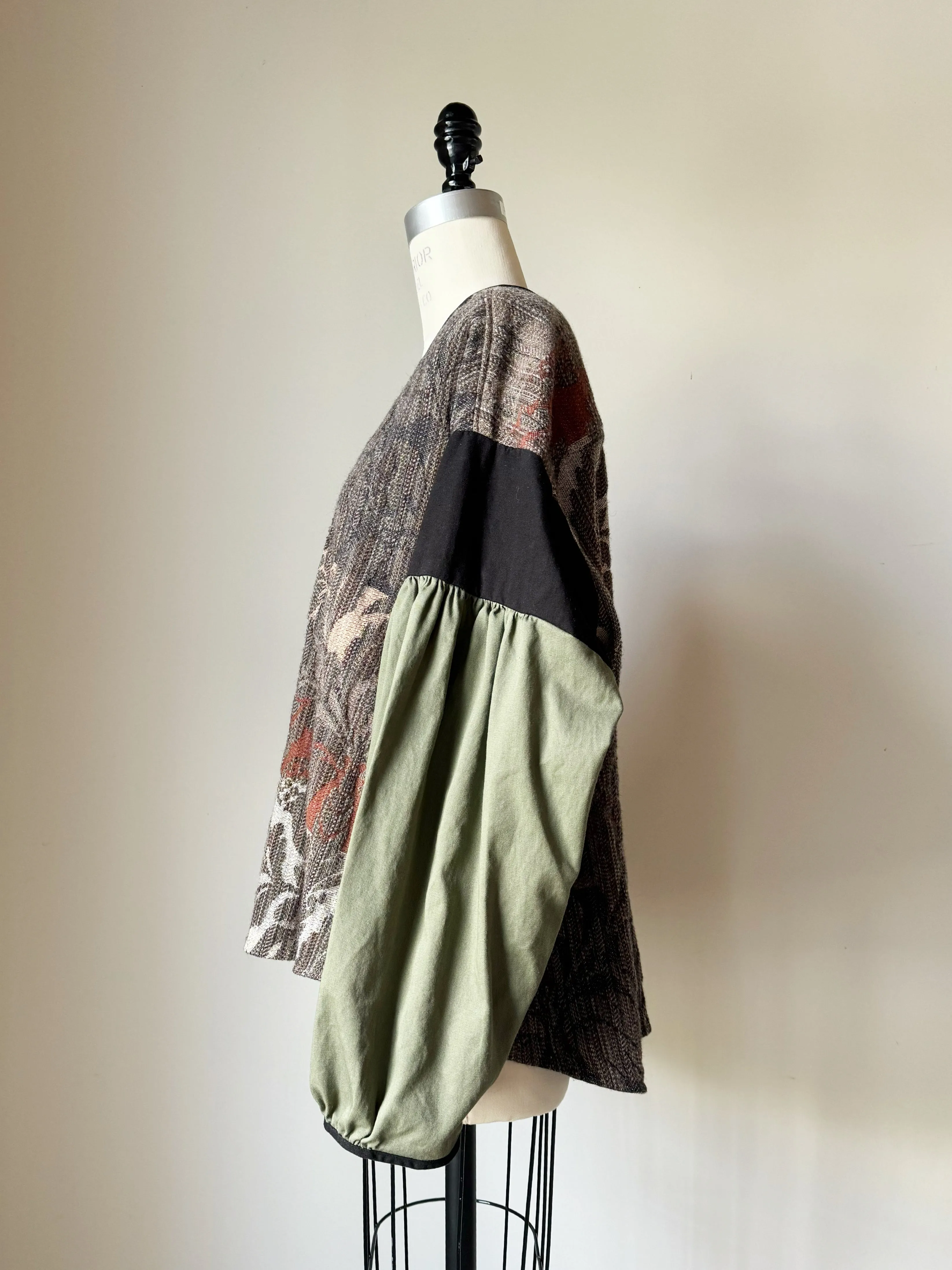 thistle hill weavers jacquard sleeve top