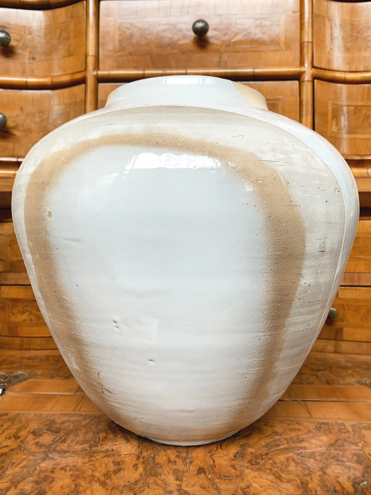 Thom Lussier Colorblock Glaze Ceramic Vessel #3