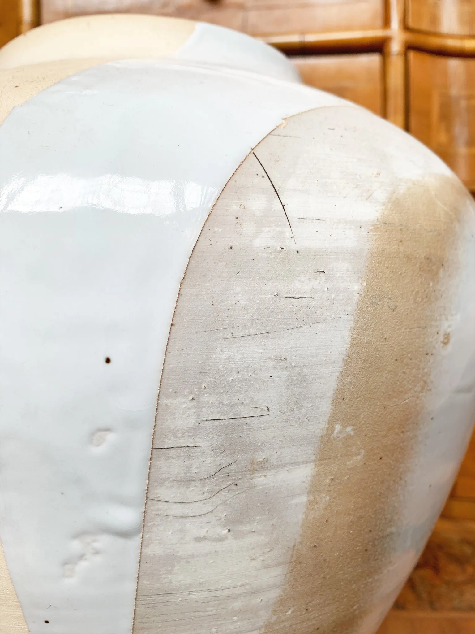 Thom Lussier Colorblock Glaze Ceramic Vessel #3