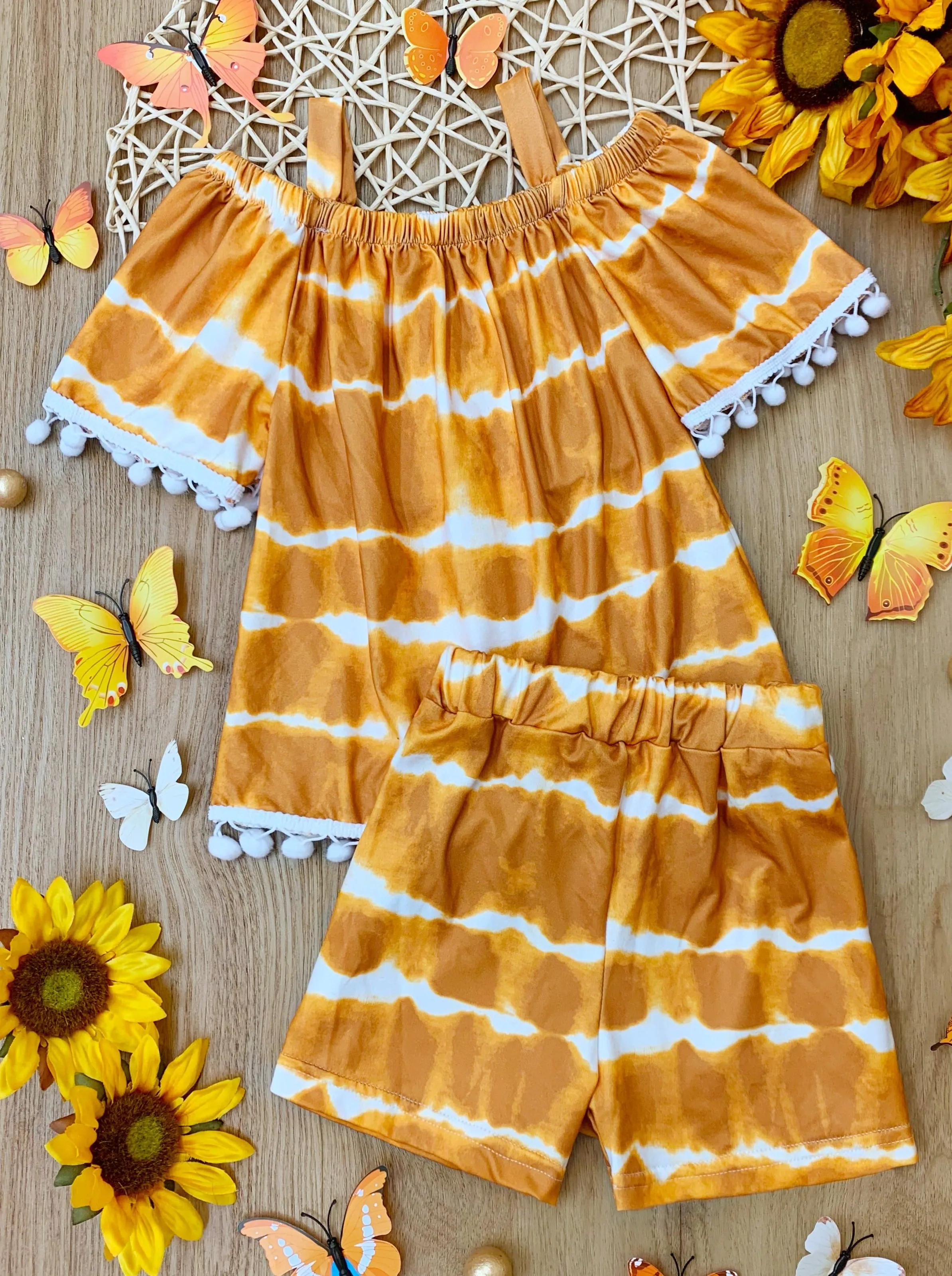 Tie Dye Vibes Tassel Short Set