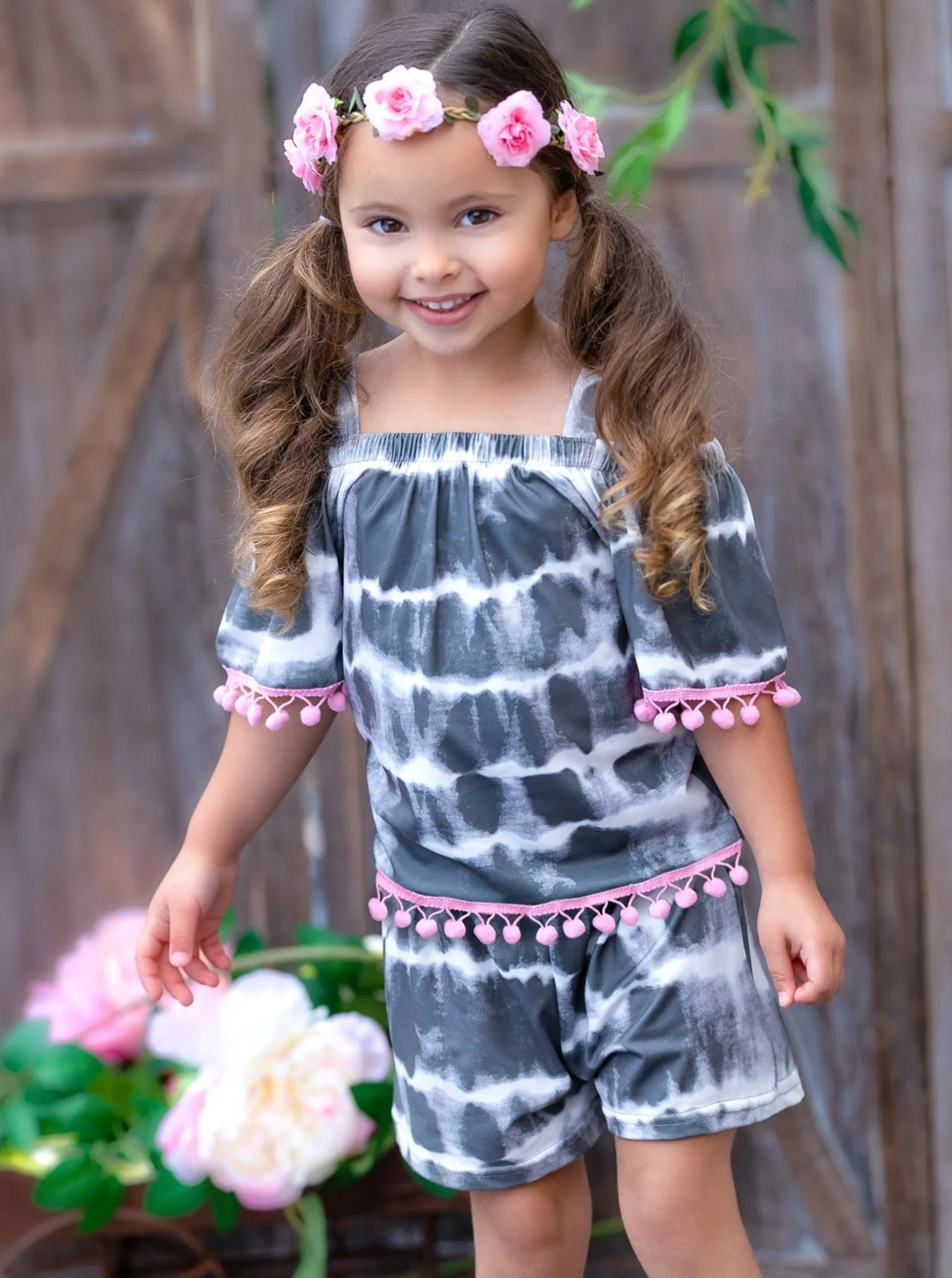 Tie Dye Vibes Tassel Short Set