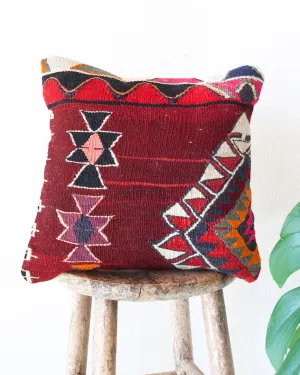 Turkish Kilim Pillow 16"x16"