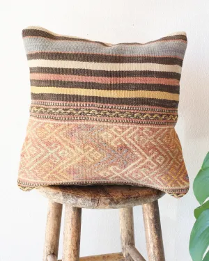 Turkish Kilim Pillow 16"x16"
