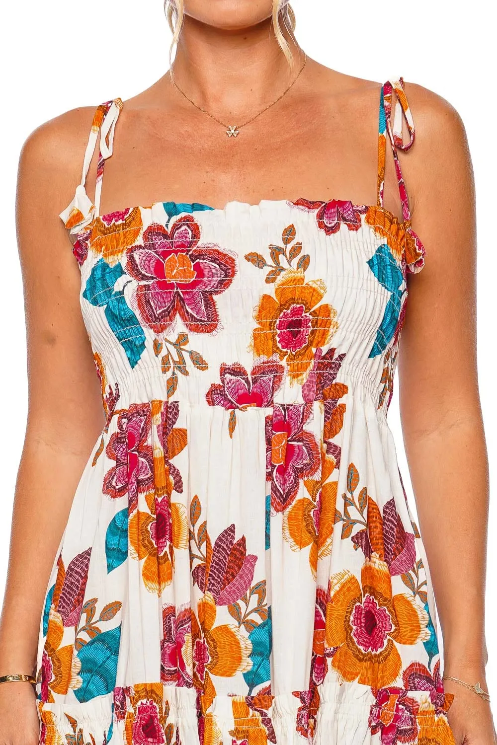 Vandita Flora Marbella Smocked Mini Dress