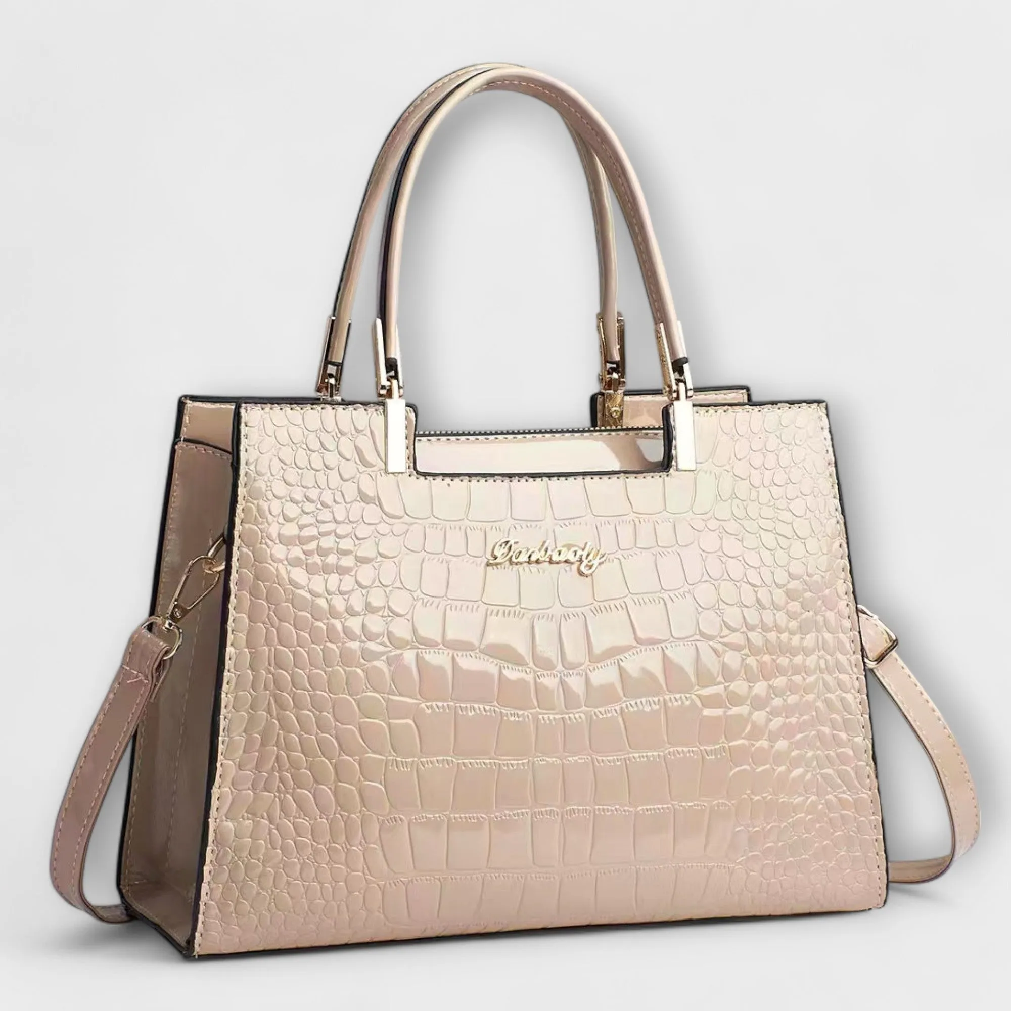 Vera - Glossy Crocodile Patterned Handbag