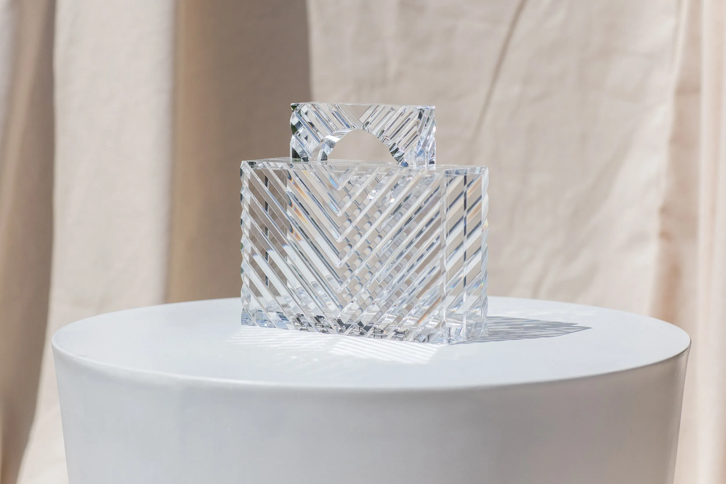 Victoria Handle Clutch - Crystal