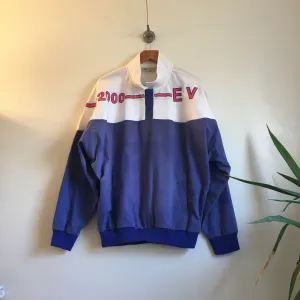 Vintage Pierre Cardin Evolution Colorblock Spell out Pullover Sweatshirt Jacket // size Large