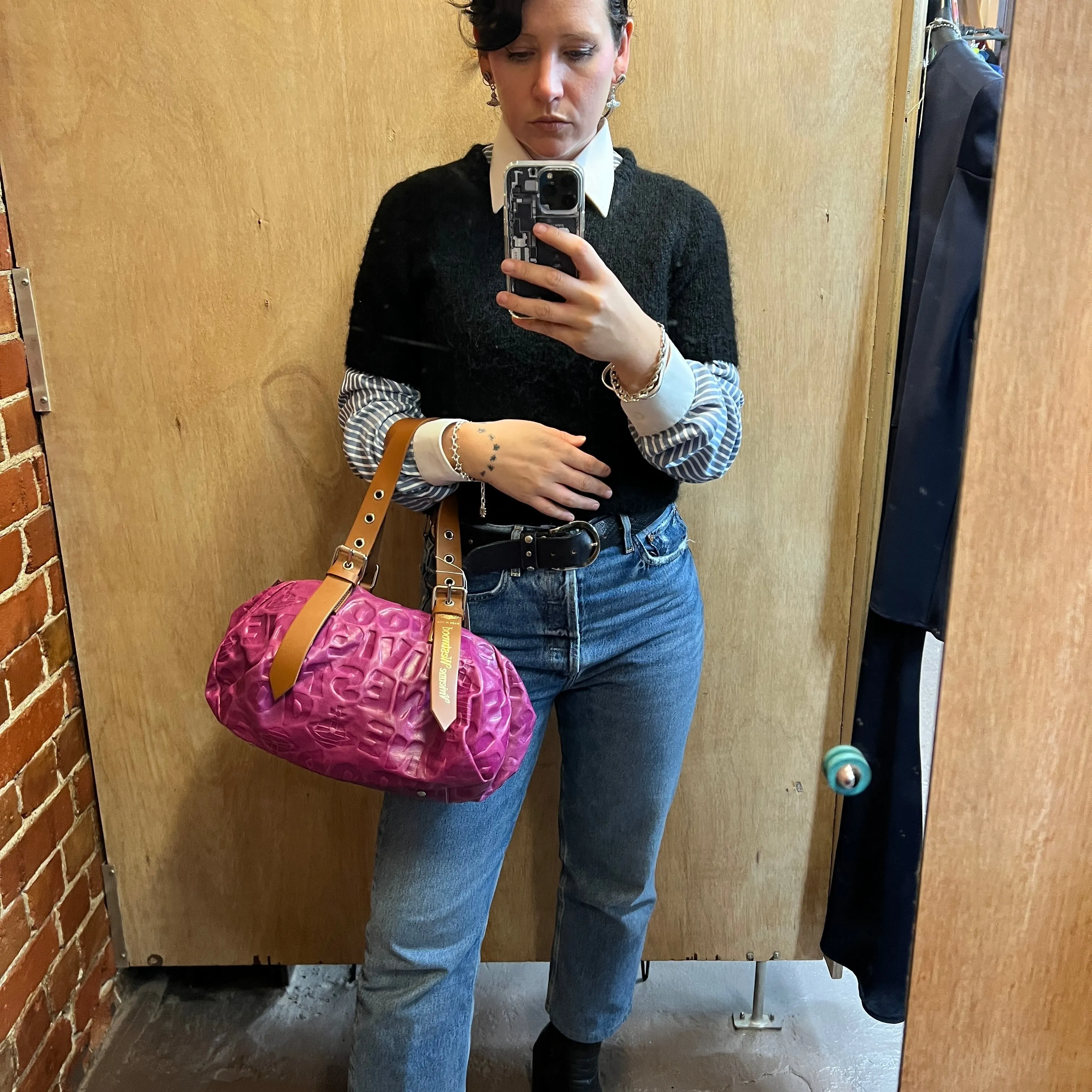 VIVIENNE WESTWOOD leather pirate handbag