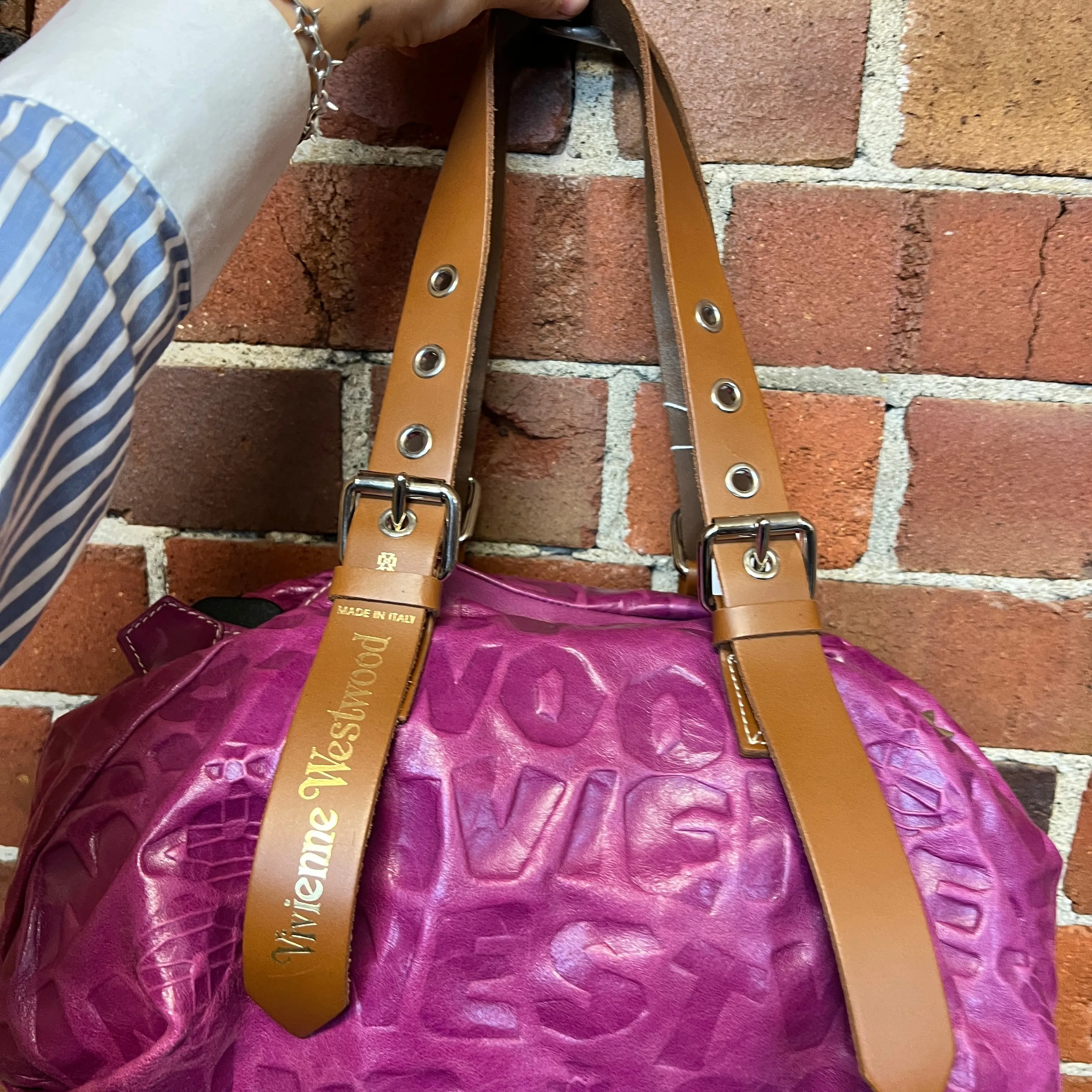 VIVIENNE WESTWOOD leather pirate handbag