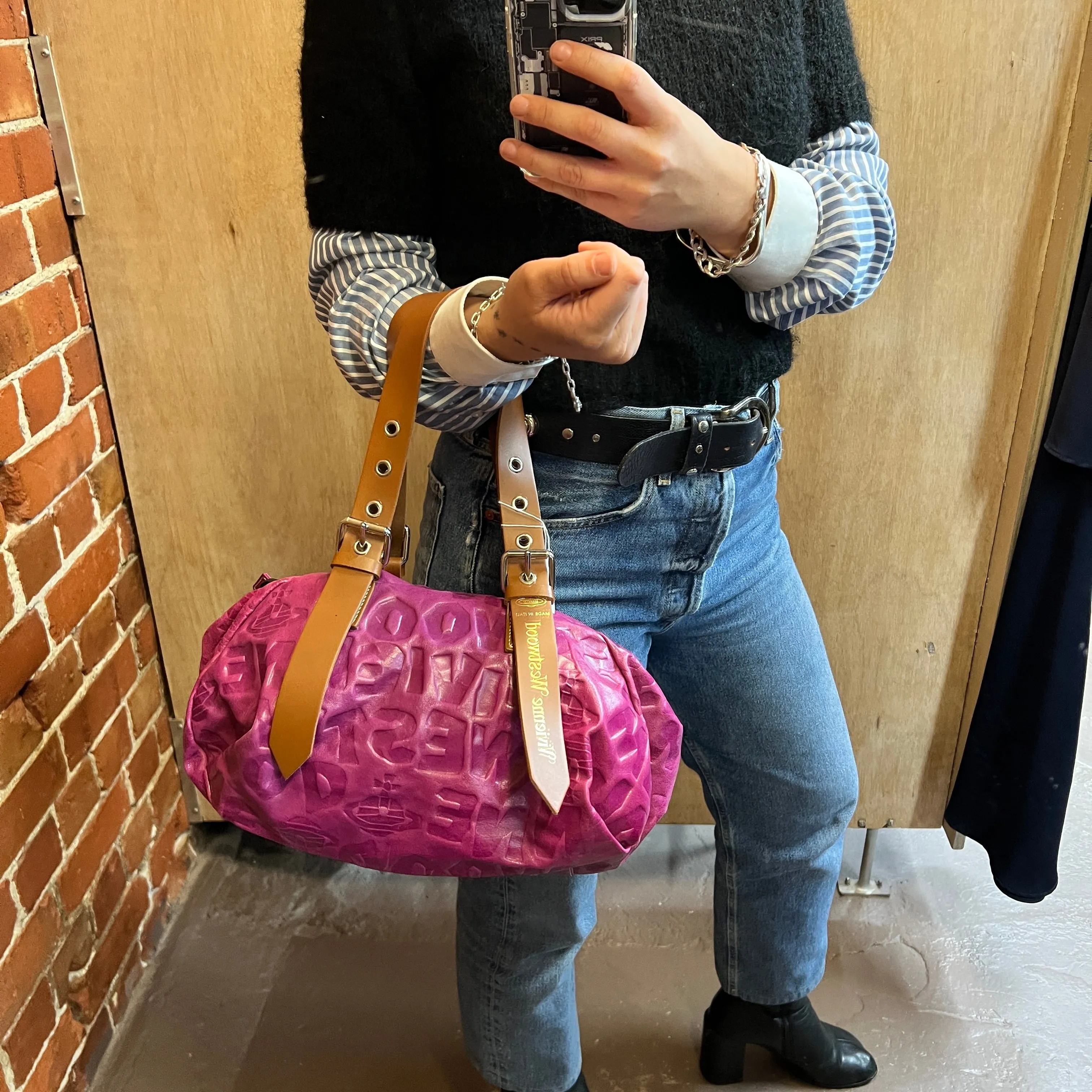 VIVIENNE WESTWOOD leather pirate handbag