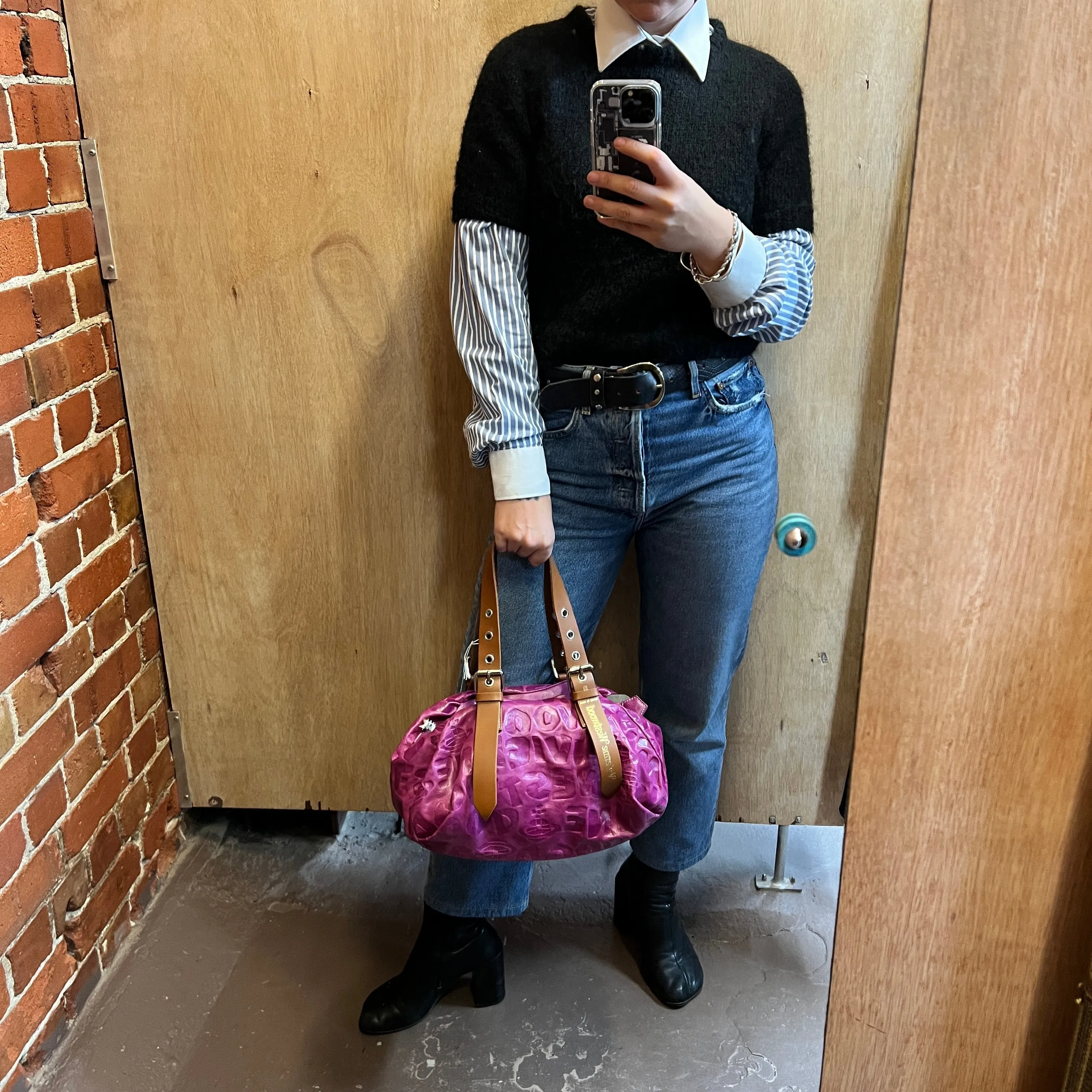 VIVIENNE WESTWOOD leather pirate handbag