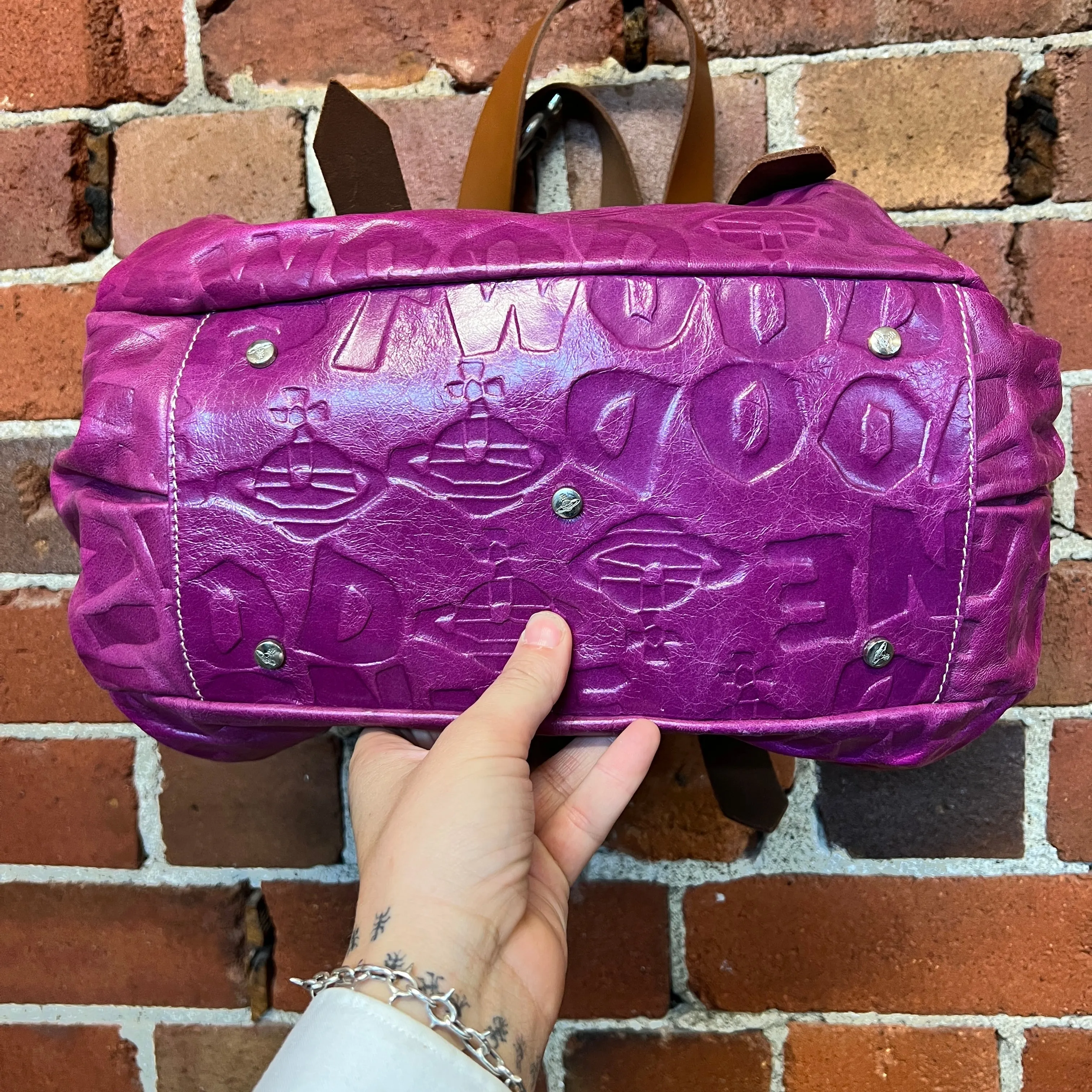 VIVIENNE WESTWOOD leather pirate handbag