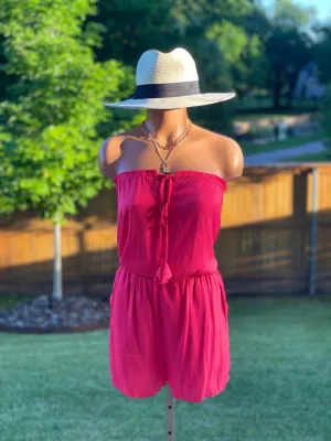 Watermelon Off Shoulder Romper