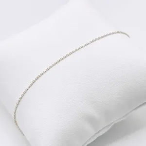 White Gold Cable Chain Bracelet for Medical ID