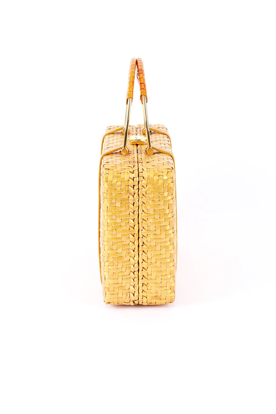 Wicker Frame Box Bag