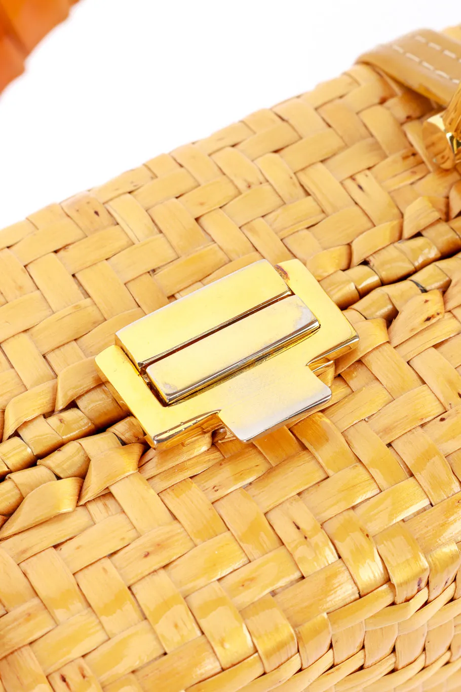 Wicker Frame Box Bag
