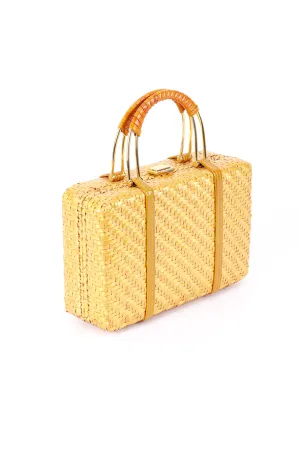 Wicker Frame Box Bag