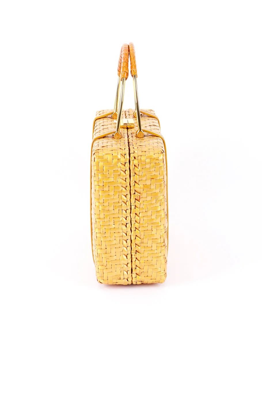 Wicker Frame Box Bag