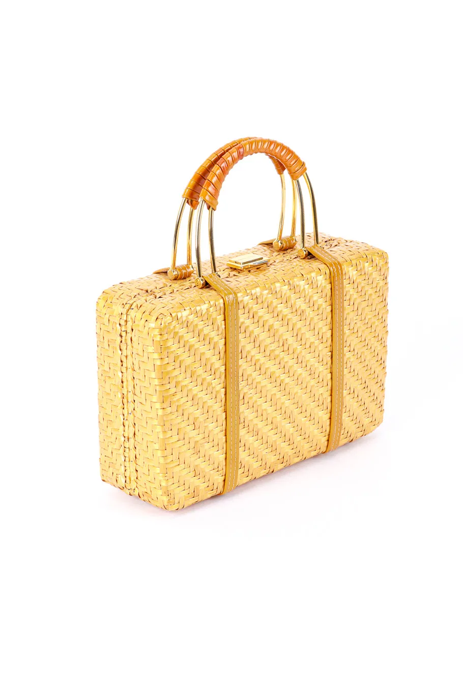 Wicker Frame Box Bag