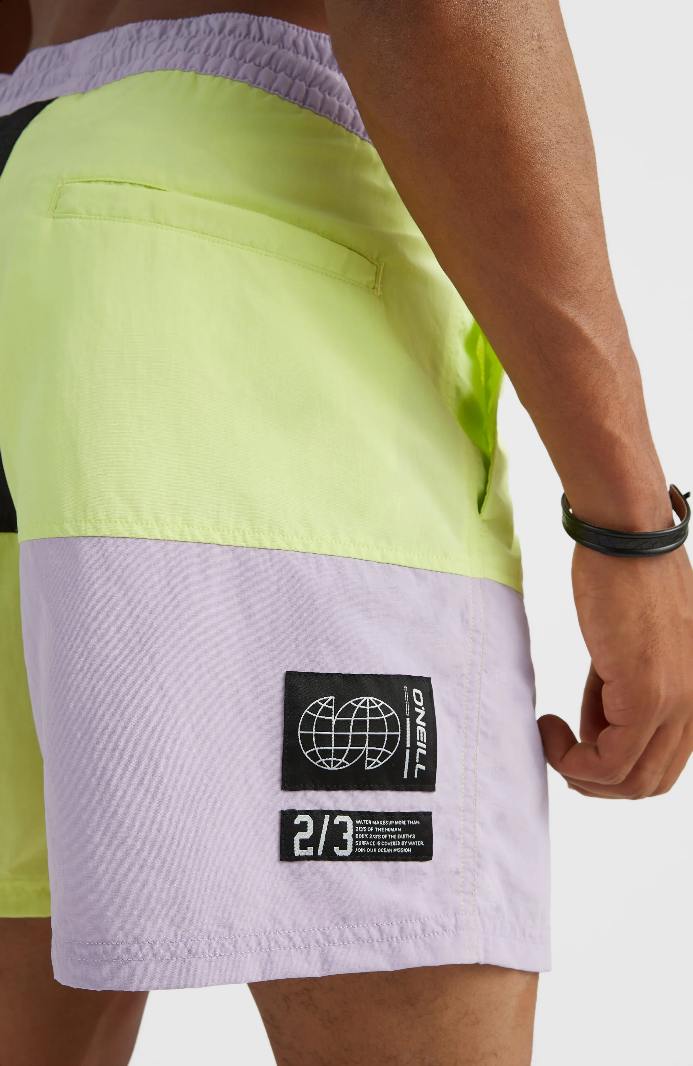 Wilder Colourblock 16'' Badehose | Sunny Lime Colour Block