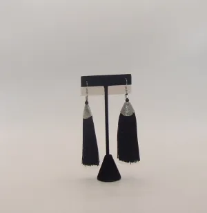 Women Silk Tassel Drop Earrings