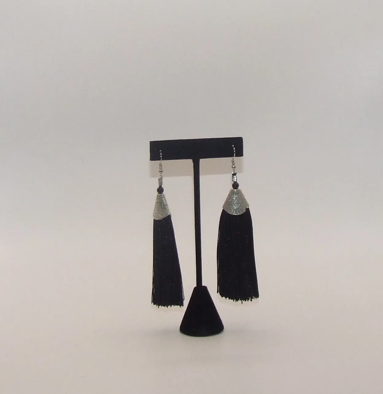 Women Silk Tassel Drop Earrings