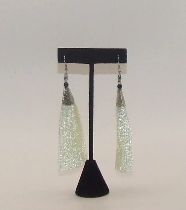 Women Silk Tassel Drop Earrings