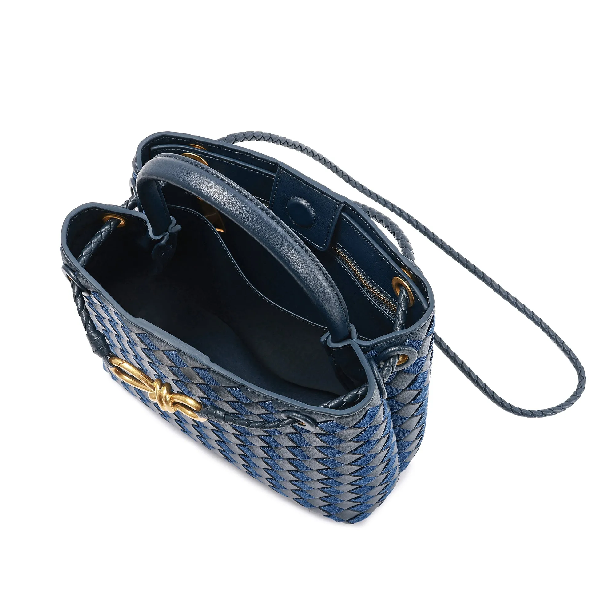 Woven Leather Top-handle/ Shoulder Bag