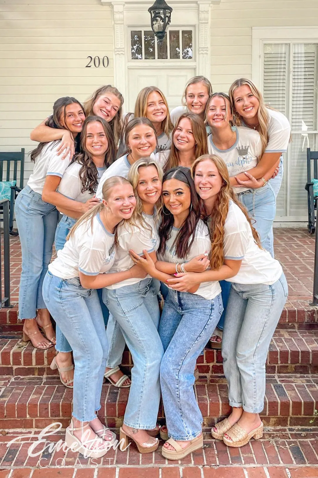Zeta Tau Alpha Silver and Blue Double Ringer Tee