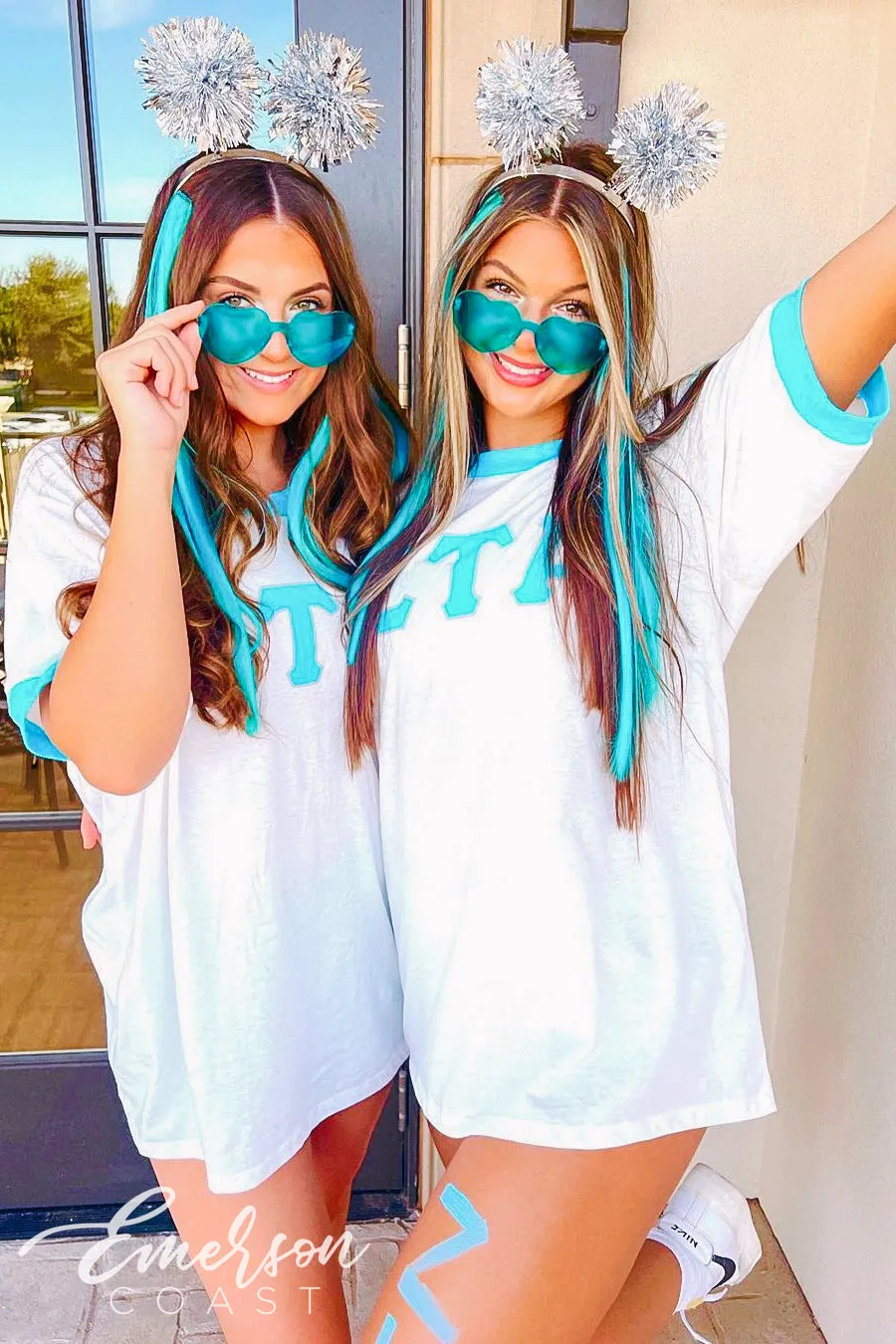 Zeta Tau Alpha Turquoise Colorblock Ringer
